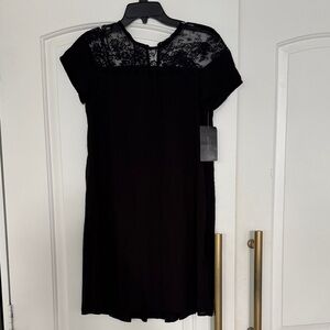 BRAND NEW WITH TAGS Zara Black Mini Dress with Lace Detail
